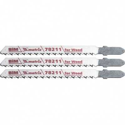 Полотна для электролобзика по дереву, 3 шт, T101BF, 75 x 2.5 мм, Bimetal Matrix Professional Полотна для Электролобзиков (пилки) фото, изображение